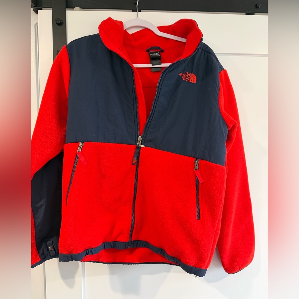 The North Face Red and Blue Fleece Jacket